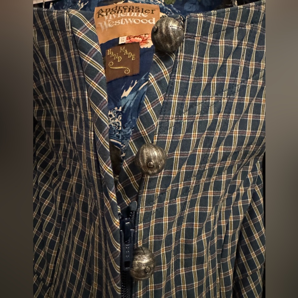 Vivienne Westwood Plaid Corset Blouse - Picture 5 of 12